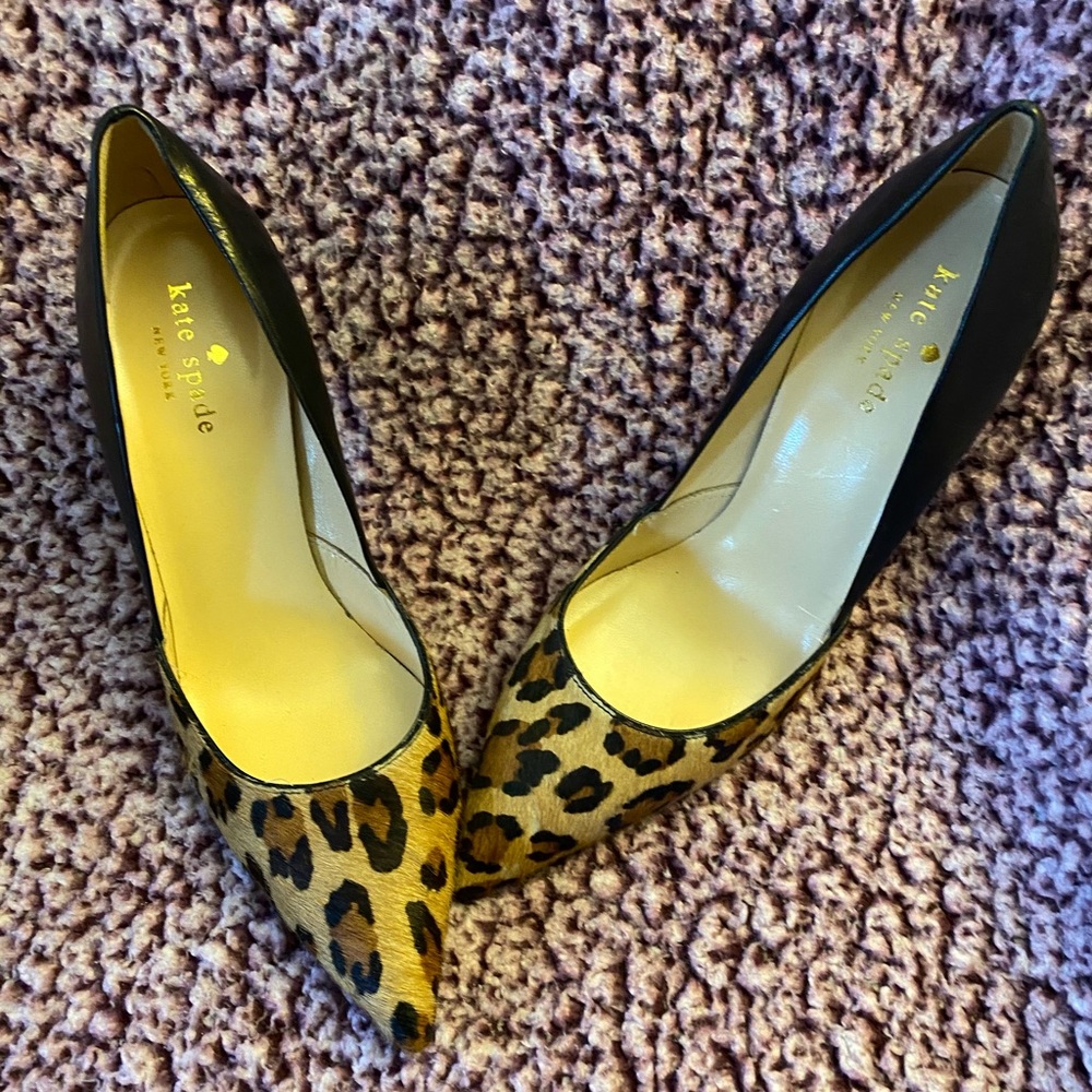 Kate spade pony hair cheetah heels